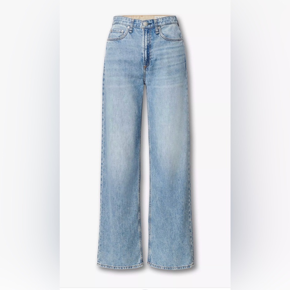 Rag & Bone Featherweight Logan in color Audrey. Light Blue Straight Leg Jeans
